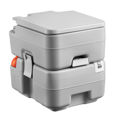 Portable Toilet, 5.3 Gallon Detachable Waste Tank, 120 Flushes, Camping Toilet for Adults, Outdoor Travel Potty with Level Indicator, Carry Bag, Suitable for RV Travel, Camping, Hiking, Boating