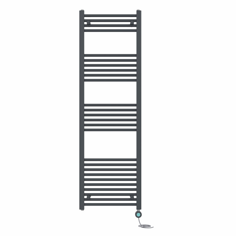 Fabiola Straight Towel Rail Heated Towel Rails, 160cm H x 50cm W x 3cm D, Anthracite