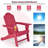 2 Pcs Patio Adirondack Chair Weather Resistant Garden Deck With Cup Holder-1909071749