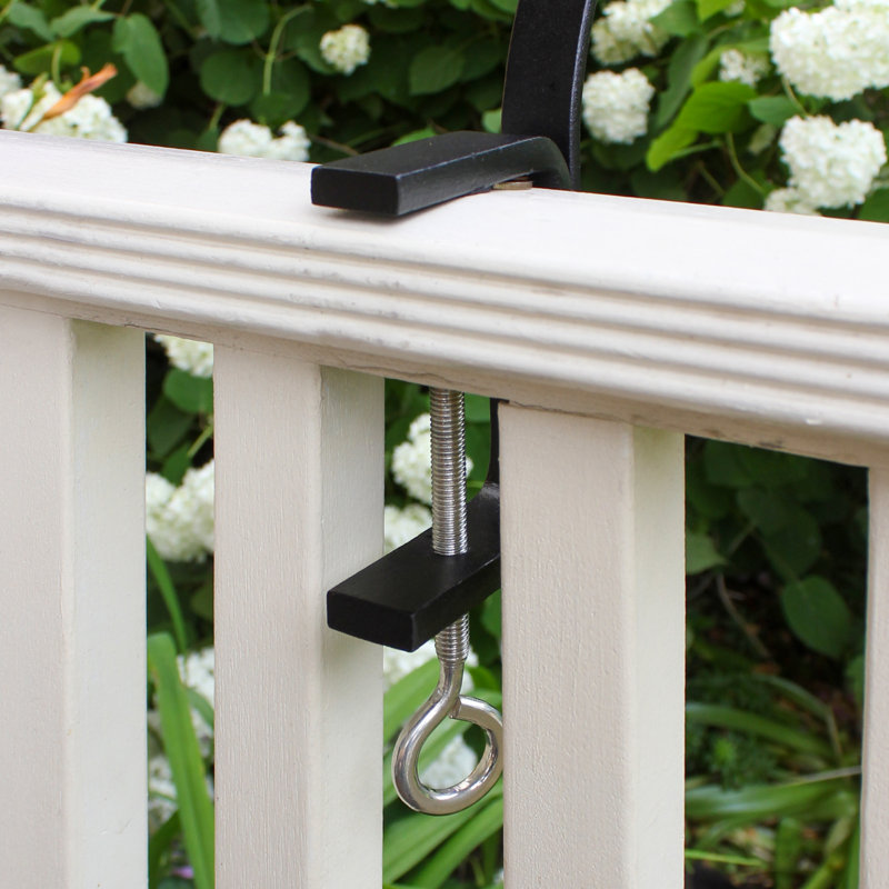 Copper and Black Metal Birdbath with Rail Mount Bracket