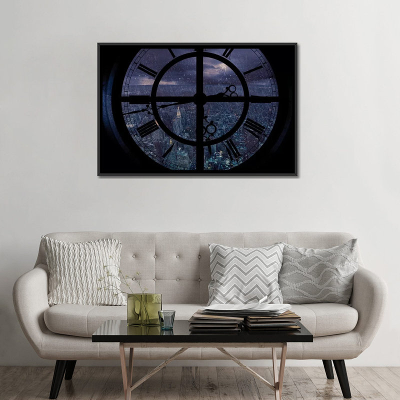 «Gotham Views from Above» par Jackson Carvalho, impression sur toile tendue, H 32 po x l 48 po x P 1,5 po, Pas de tapis
