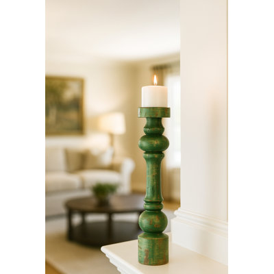 Grand porte-bougie Baroque - vert