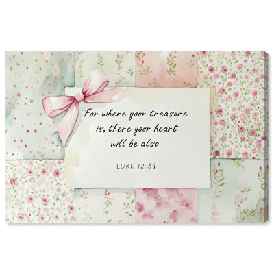  «Where Your Treasure Is Card», reproduction d'art sur toile, impression sur toile, 15 x 10
