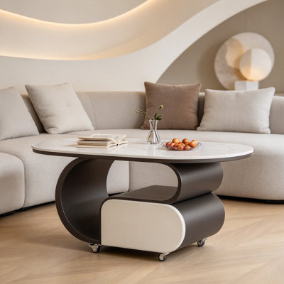 Mobile Modern Coffee Table With Storage