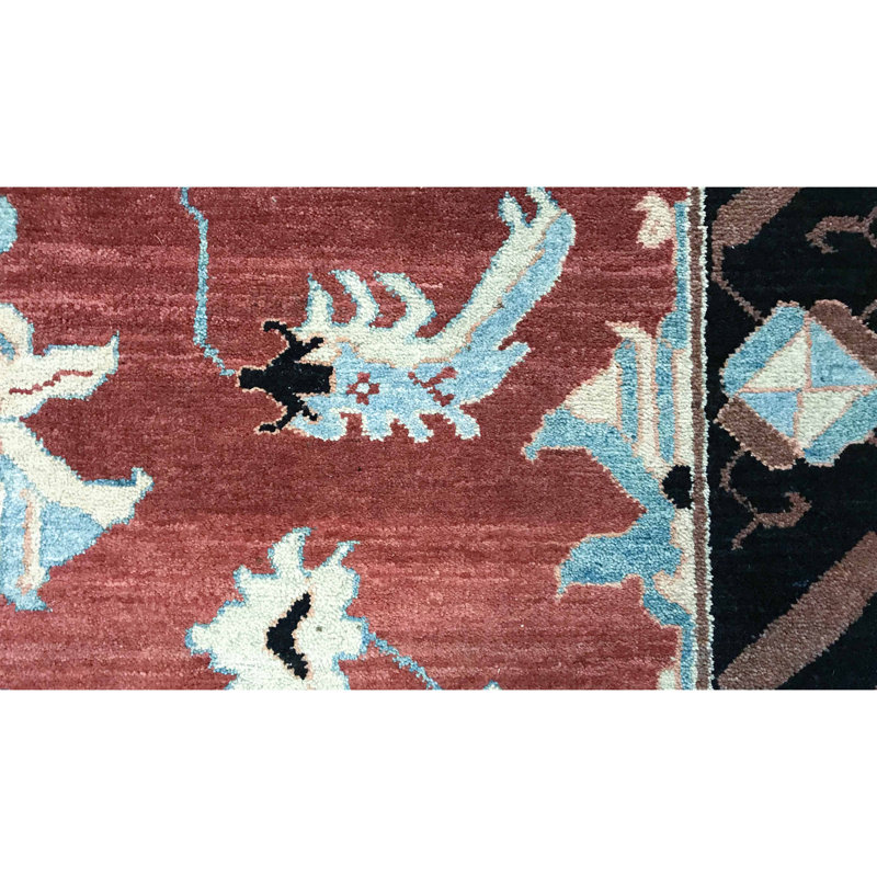 Hand-Knotted High-Quality Rust Area Rug