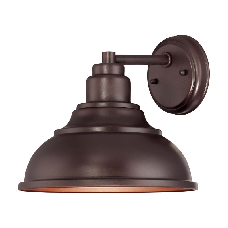 Misti English Bronze Outdoor Barn Light, 9.5" H x 11" W x 11.5" D