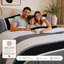 Pamposh Microfiber Striped Duvet Cover Set-130411550