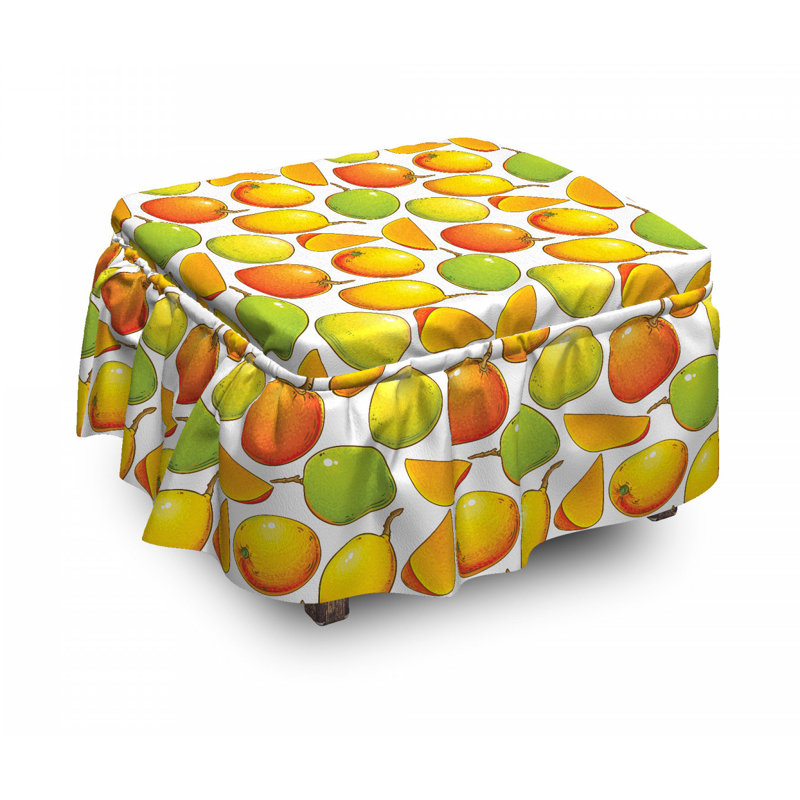 Box Cushion Ottoman Slipcover