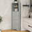 Emanuelli Triangle Freestanding Bathroom Corner Cabinet with Rhombus Pattern Doors and Adjustable Shelves-1257541031