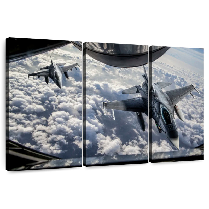 Mait Military Planes Mid Air Refueling, 36" H x 57" W