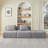 Chenille Fabric 3 Seater Compressed Sofa,No Assembly-1341333911