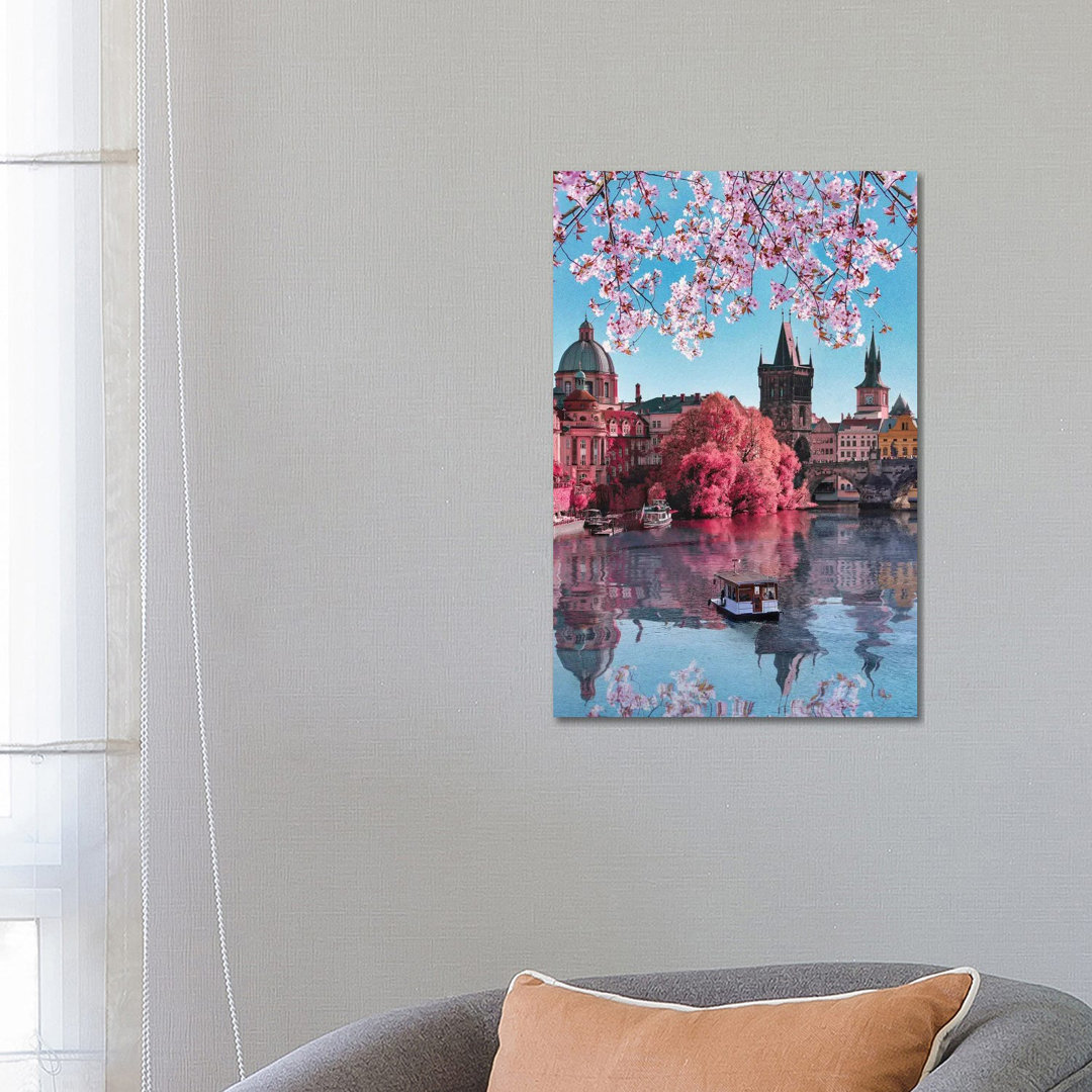 Spring in Prague by Florian Olbrechts - Wrapped Canvas Photograph