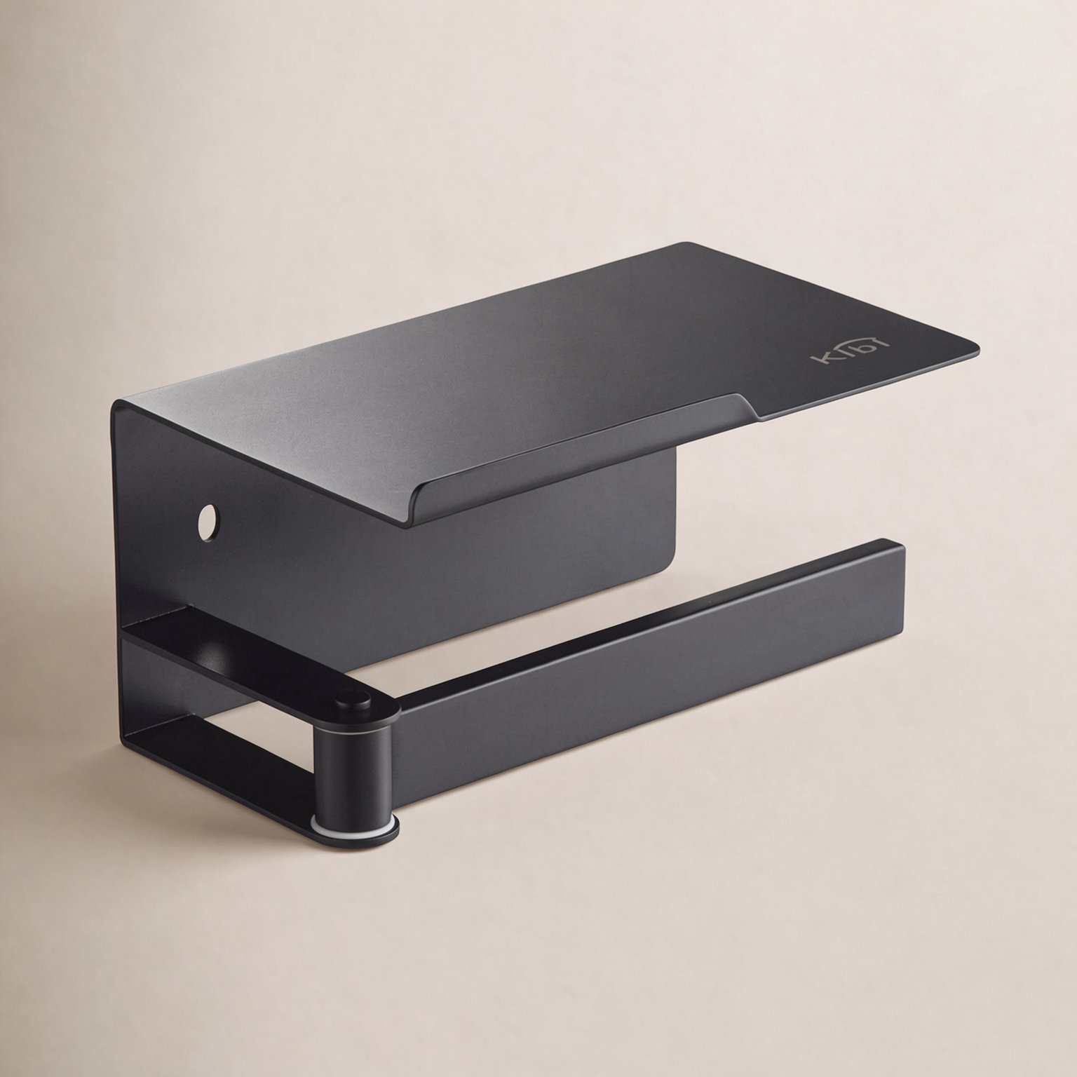 Deco Toilet Paper Holder, Matte Black