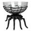 Araignée avec bol en verre, noir