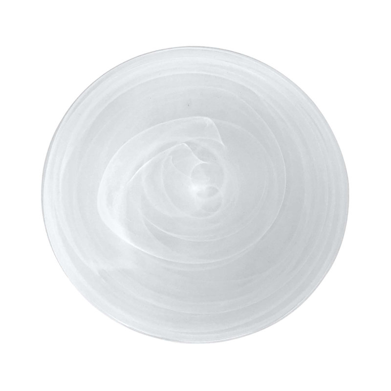 Alabaster Glass Dinner Plate, White