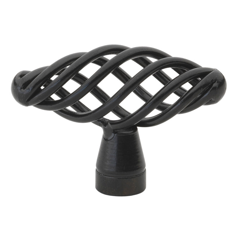 Poignée cage à oiseau, Noir mat, 2", 1