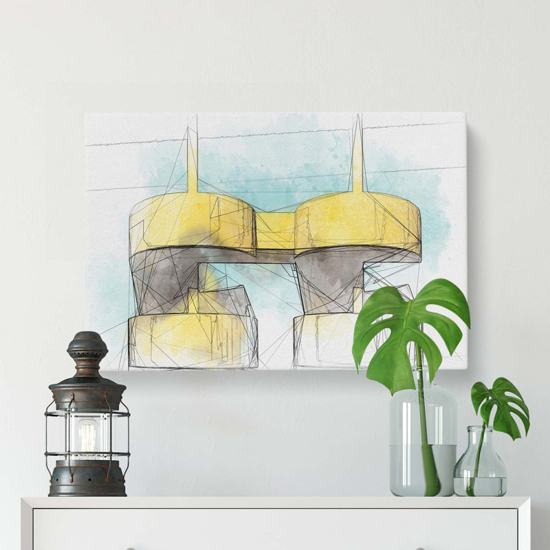 Architecture Sketch Vol.32 in Abstract - Wrapped Canvas, 60cm H x 91cm W x 3cm D