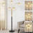 Brio 80" 5-Light Modern Gold Crystal Arc Floor Lamp-1849625483