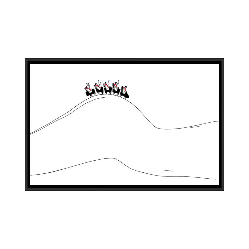 Descent by Filippo Spinelli - Print on Canvas, 101.6 cm H x 66.04 cm W, Black Framed