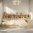 Multifunctional Wooden Daybed With Storage Shelves, Study Desk And Trundle-1806765185-1806765184
