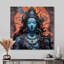 Portrait de Shiva bleu - impression d'art mural de l'hindouisme-434568867-434568894