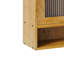 Armoire coulissante 35,4 "à 2 portes avec trois niveaux d'espace de rangement, convenant aux salles de bain, cuisines, salles à manger, naturel-979681088