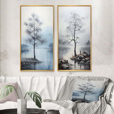 «Gray Tree Monicoloch Whispers Landscape», 2 pièces sur toile