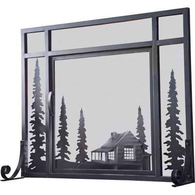 Single Panel Steel Fireplace Screen