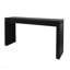 Console 64 po, bois noir moderne, bordure perlée pour le vestibule - noir