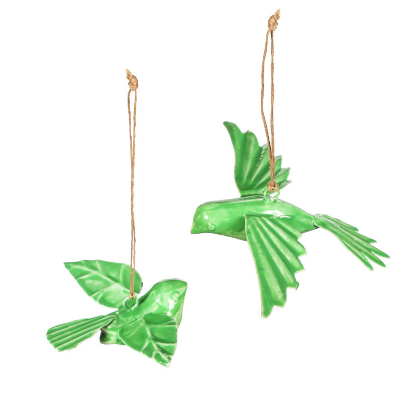 Art de jardin suspendu 2 pièces, Vert, H 2,5 po x l 4,3 po x P 4,75 po