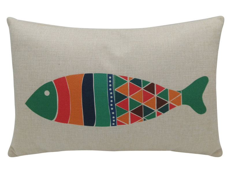 Coussin Summerside, polyester, 12 po x 18 po x 6,5 po