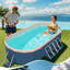 La piscine pliante en PVC de 3,65 m (non gonflable) se baigne et se refroidit en été, convient au patio extérieur-132456880