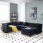 Canapé modulaire rembourré 2 pièces Neelon, canapé modulaire, canapé rembourré, avec repose-pieds et 4 coussins, canapé modulaire, canapé modulaire-286247609