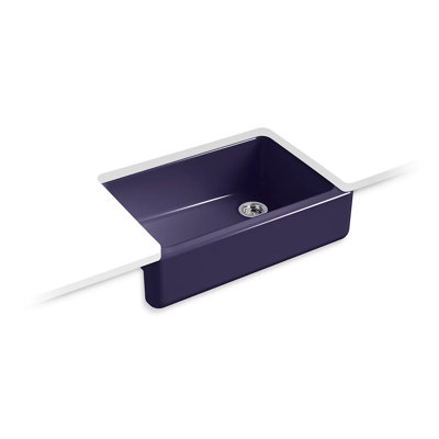Évier de cuisine encastré à rebord et cuve simple avec tablier long 33 po x 22 Whitehaven®