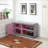 Ottoman Storage with Shoe Compartment, Brushed Silver &amp; Light Gray 18" Tall | Wood | Black-1705969415