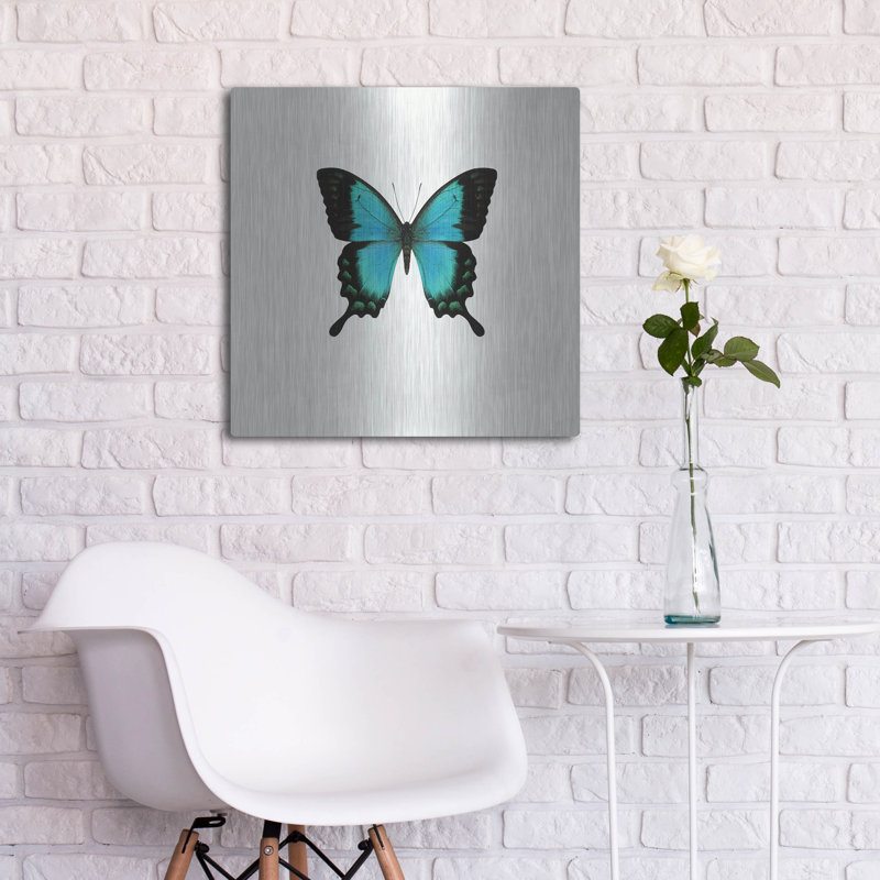 «Blue Butterfly» par PhotoINC Studio, H 24 po x l 24 po