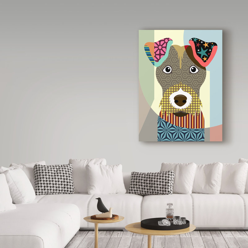 Buckey «Wire Fox Terrier», reproduction d'impression sur toile tendue, H 32 po x l 24 po x P 2 po