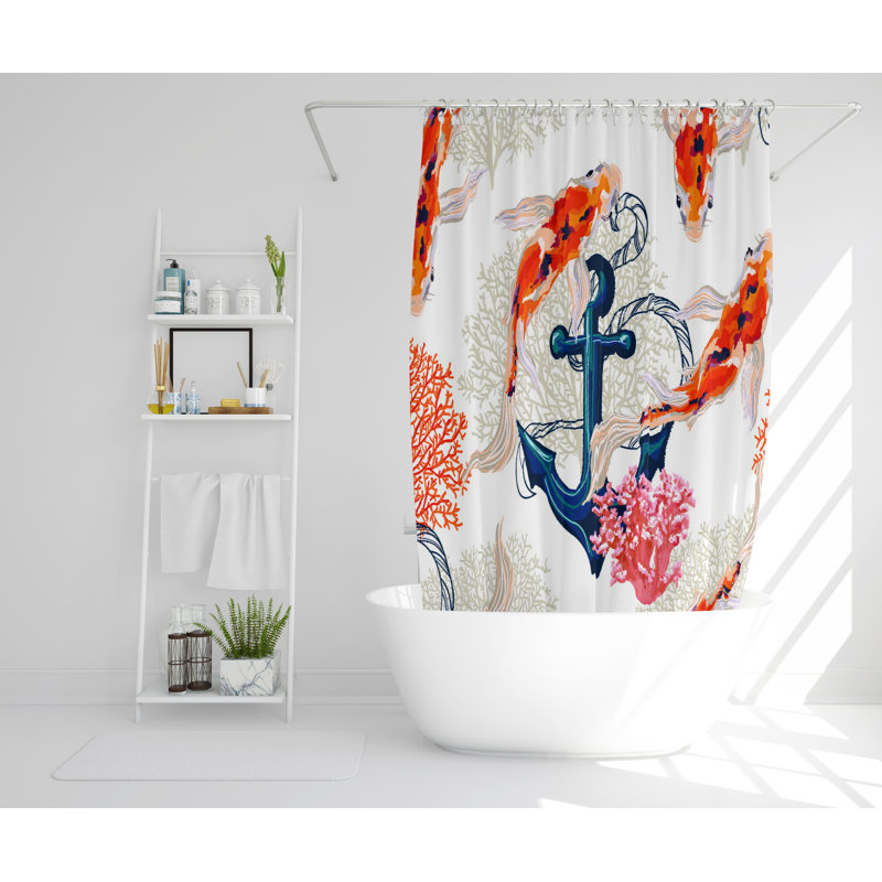 Regin Polyester Shower Curtain, 168cm H x 168cm W