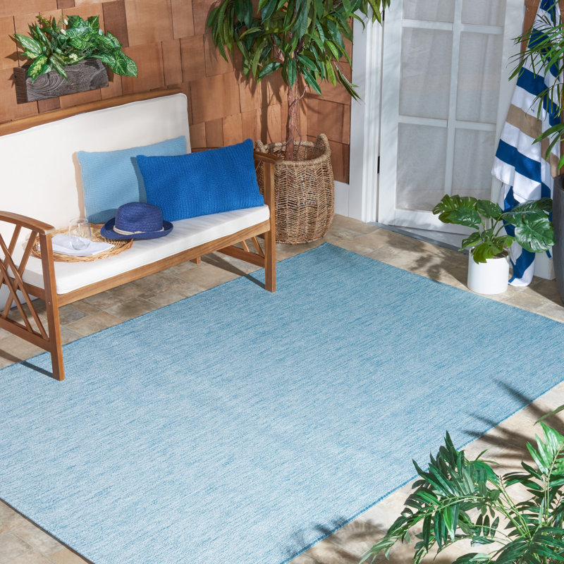 Tapis d'intérieur / extérieur de couleur unie Ephraim Performance, Rectangle 8 pi x 10 pi