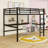 Metal Queen Loft Bed With Desk, Charging Station And LED Lights-1102899894