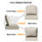 Outdoor 6" Deep Seat Olefin Cushion, Water & UV Resistant Removable Cover, 2 Color Options(4 PCS)-1017045319-1017045317
