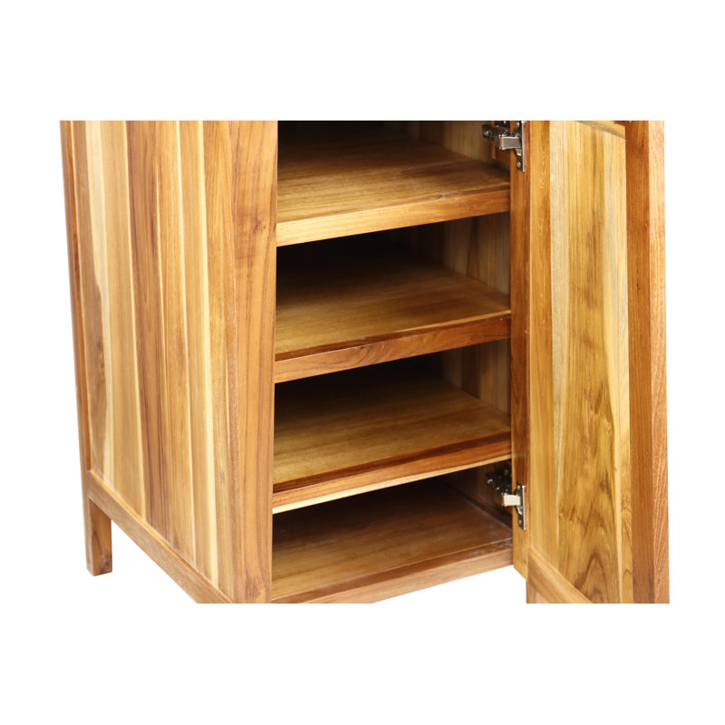 Meuble-lavabo autoportant de 18 po avec plateau en bois massif EcoDecors Signifiacado®