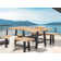 2 - Person Acacia Wood Patio Dining Set with Rectangular Table