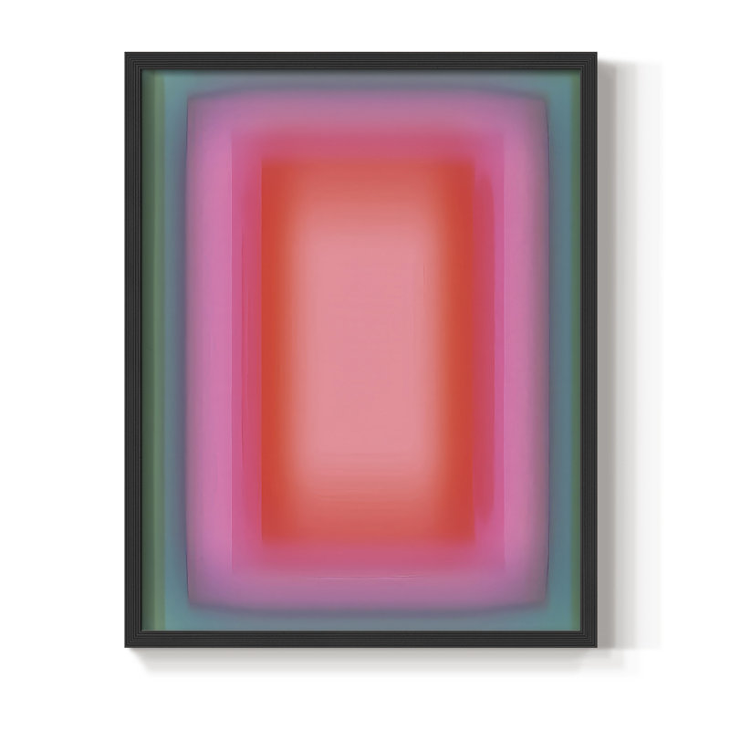 «Vibrant Aura II», reproduction encadrée - bois massif, H 30 po x l 24 po, Cadre noir