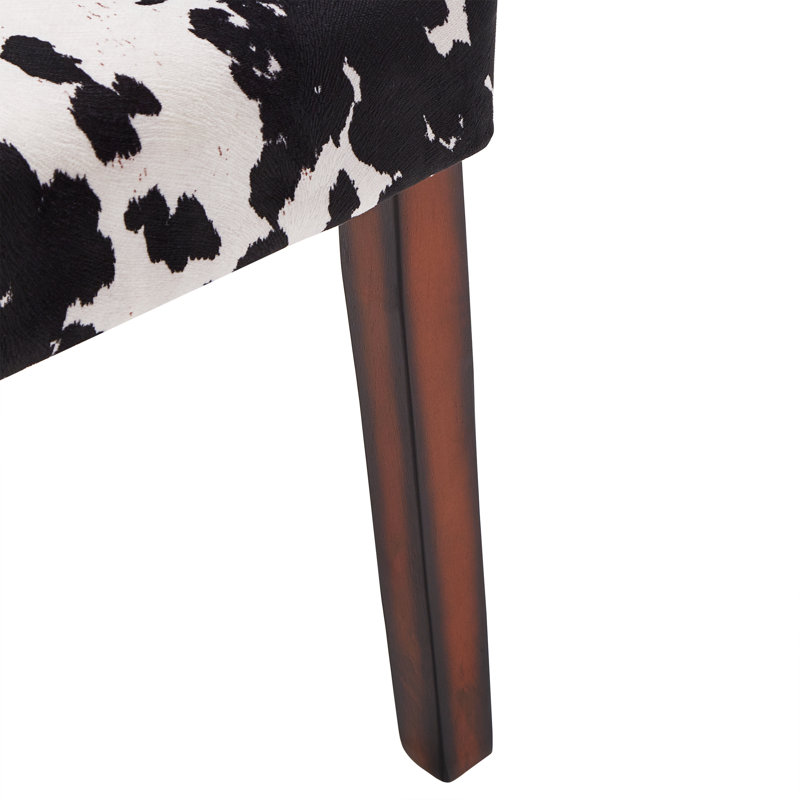 Chaise rembourrée Lancaster, Cuir de vache noir