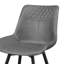 Chaise d'appoint capitonnée Larren en gris