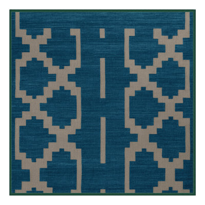 Machine Washable Trellis Green Area Rug