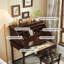Coiffeuse de piano vintage de style américain en bois massif de 70 cm (27,56 po)-1505552232