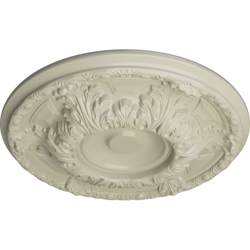 Médaillon de plafond traditionnel Endurathane Kepler, P 23 5/8 po x P 1 3/4 po (pour auvents jusqu'à 5 1/4 po), fini désert Gobi peint à la main