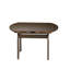 Table de salle à manger extensible de 51,2 po en bois massif, convertible de forme ovale à ronde avec finition noyer, pieds robustes en forme d'arche et abattant, table de cuisine de ferme pour petits espaces, assemblage facile